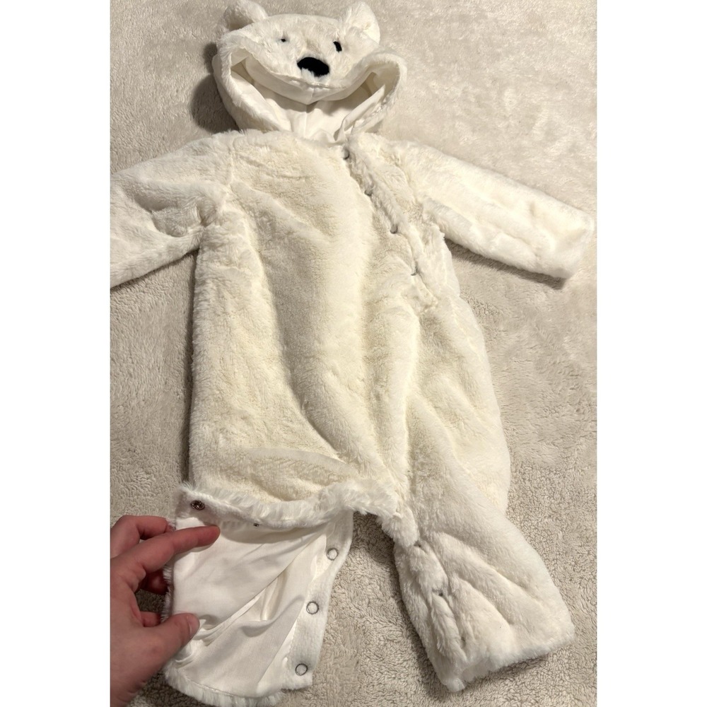 Pottery‎ Barn Kids Baby Polar Bear Halloween Costume 0/6 Months - Picture 8 of 9